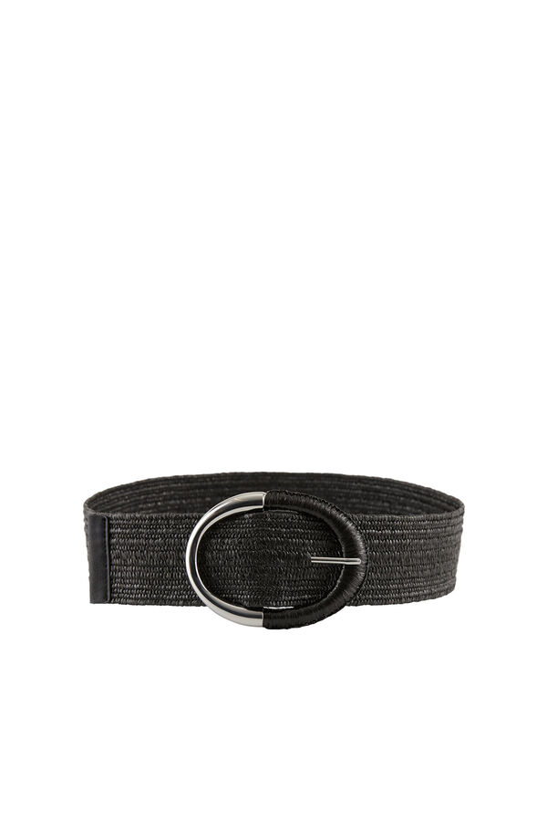 Womensecret Round buckle belt noir