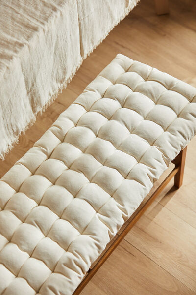 Womensecret Gavema washable beige cotton bench cushion brown
