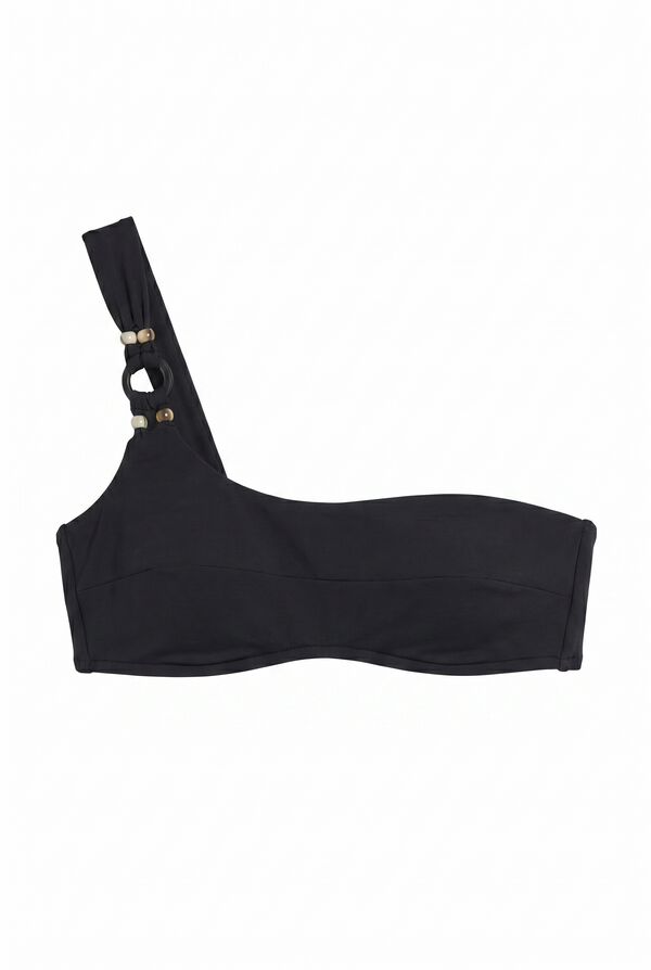 Women'secret Black asymmetric bikini top black