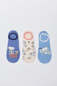 Womensecret 3-pack Snoopy cotton no-show socks printed
