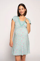 Ohma! Floral print nursing nightgown printed