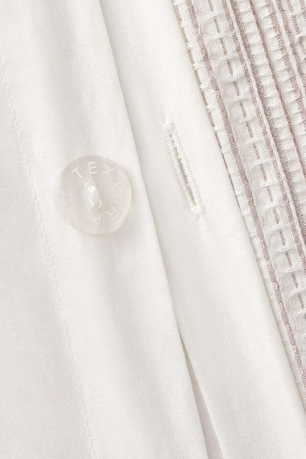 Textura Textured duvet cover nude