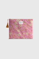 Textura Neceser algod&oacute;n floreado estampado