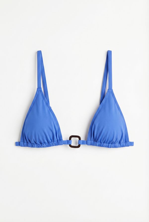 Women'secret Blue triangle bikini top blue