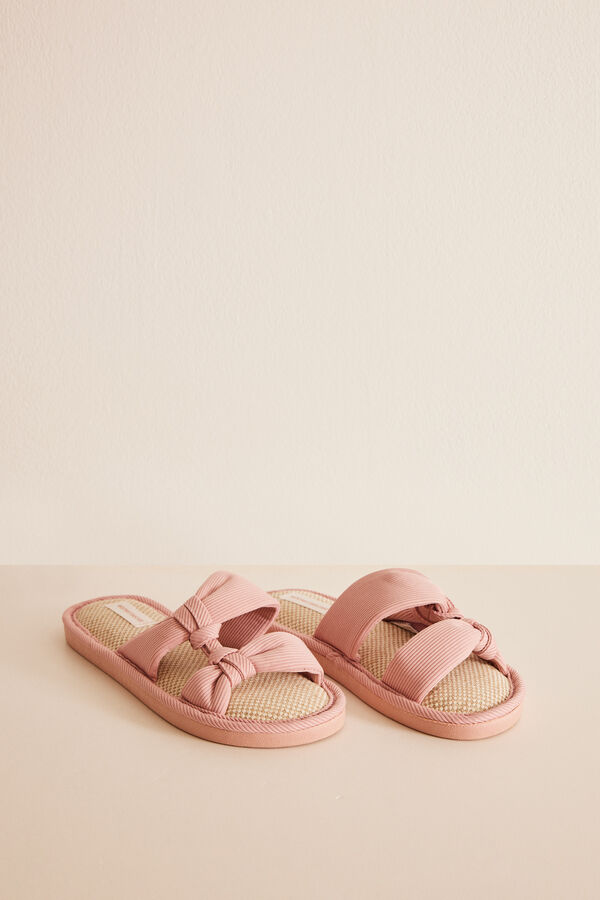 Womensecret Pink knot slippers pink