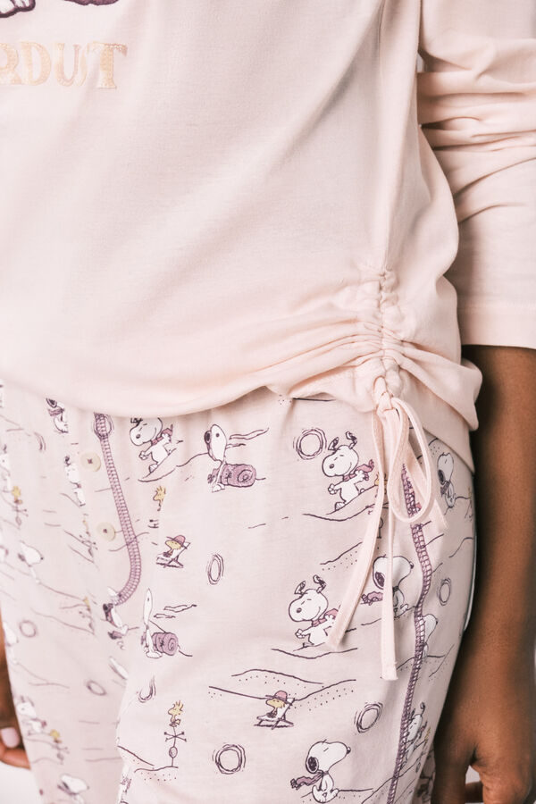 Women'secret Pink cotton long pyjamas Snoopy pink