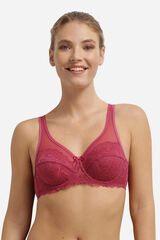 DIM Lace full cup bra red