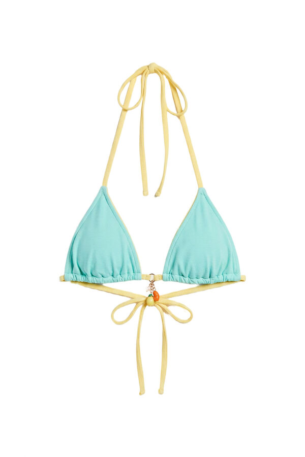 Women'secret Blue triangle bikini top blue