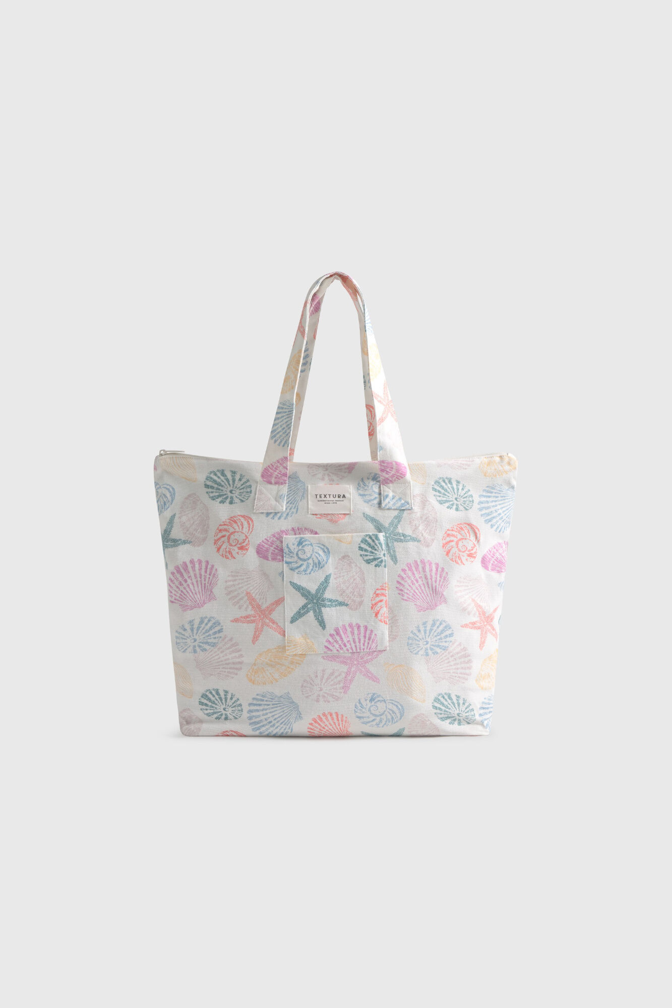 Textura Strandtasche aus Baumwolle mit Unterwasserwelt-Motiv