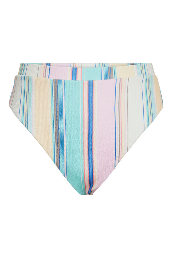 Womensecret High waist bikini bottoms in a striped print. barna