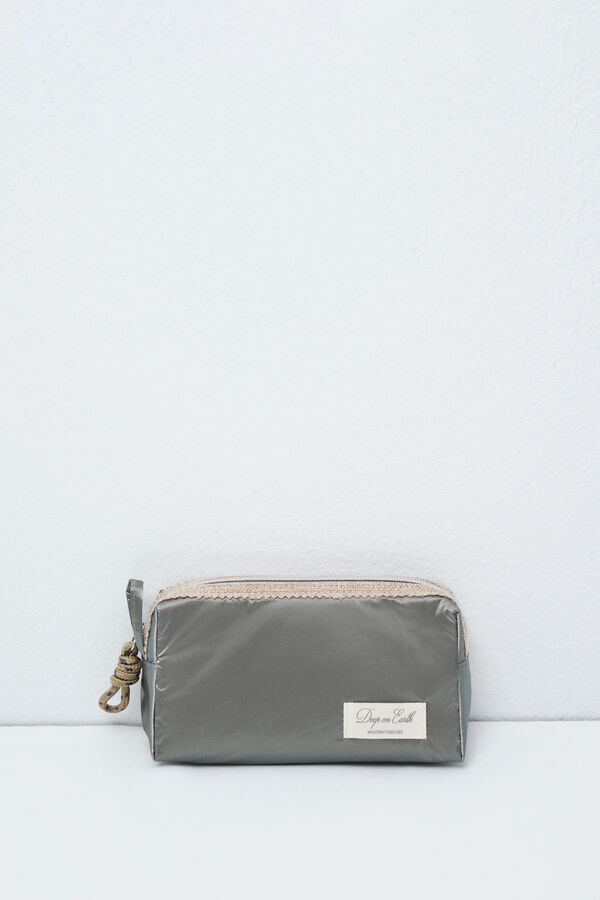 Women'secret Grey small puffer vanity case beige