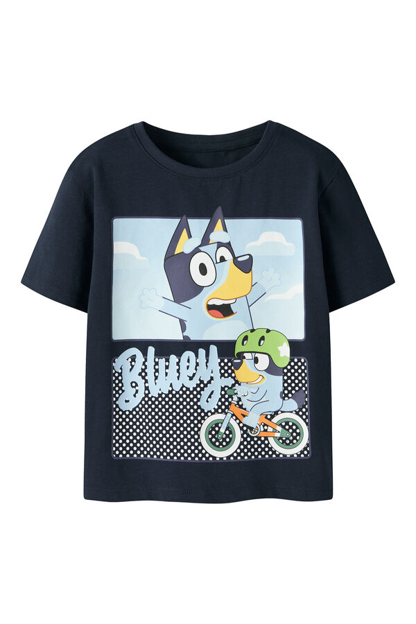 Name it T-shirt Bluey manga curta para menino azul