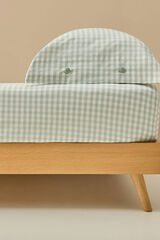Womensecret Gingham cotton fitted sheet blue