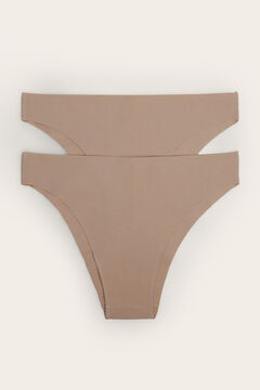 Womensecret 2 cotton brazilian panties pack nude