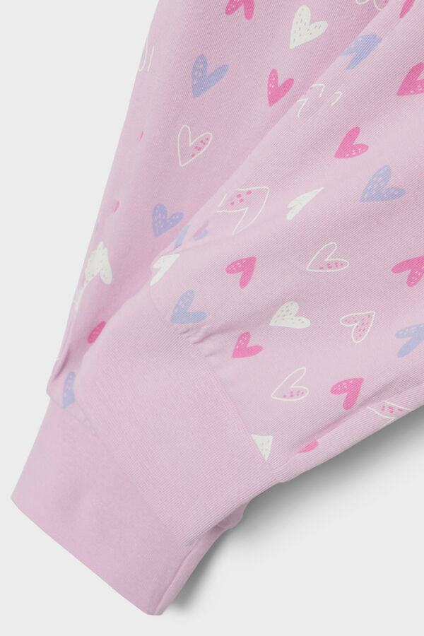 Name it Conjunto pijama corazones ni&ntilde;a morado/lila