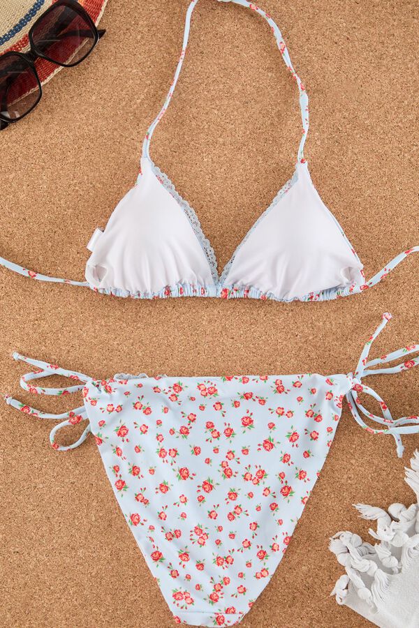 Trendyol Lace detailed straight bikini printed