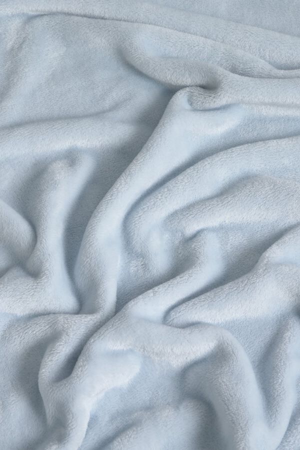 Textura Plaid fleece topstitching blue