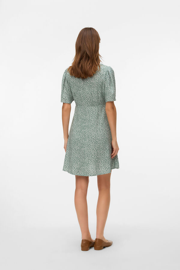 Mamalicious Maternity and breastfeeding short dress green