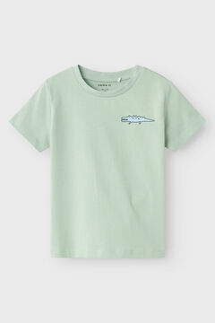 Womensecret T-Shirt Jungen mit Minizeichnung Grün