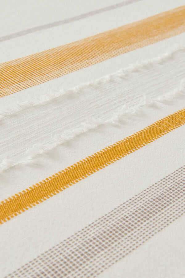 Textura Bettbezug Streifen Fransen mit Print