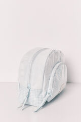 Women'secret Neceser acolchado cuadros y rayas verde verde