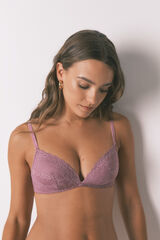 Women'secret LOVELY pink lace triangle bra pink