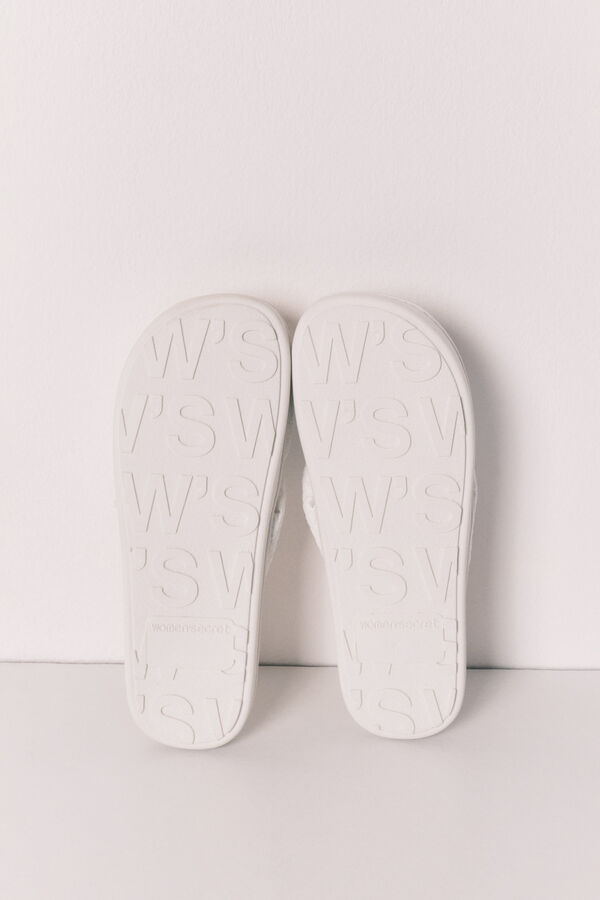 Women'secret Knot and raffia sandals beige