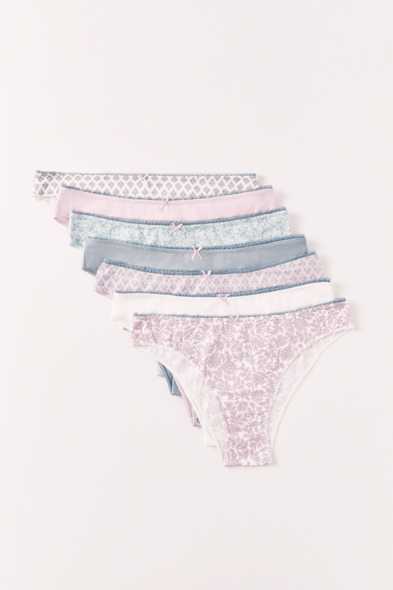 Women'secret Multicoloured cotton mixed print 7-pack Brazilian panties