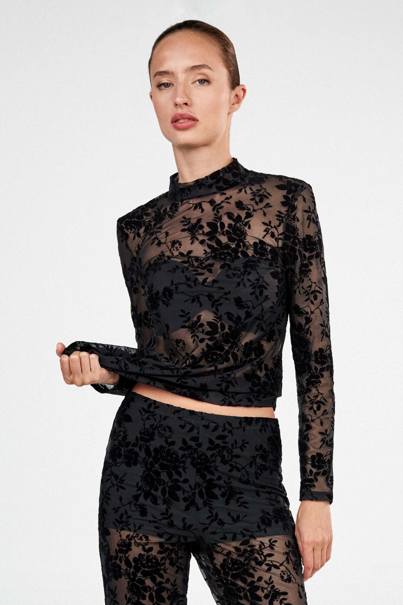 Gisela Velvet lace top