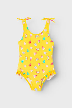 Womensecret Badeanzug Mädchen mit Früchte-Print und Schleifendetail mit Print