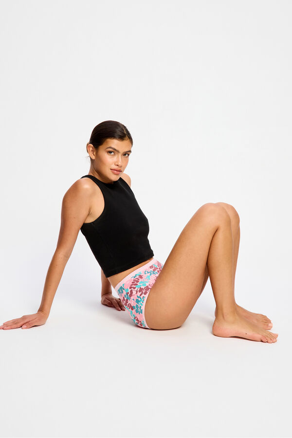 Modibodi Braga Menstrual Alta Bambú Flujo Abundante Ivy rosa