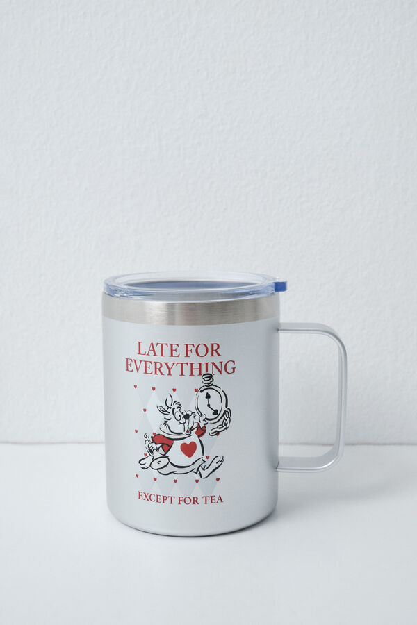 Women'secret Alice in Wonderland stainless steel mug grey