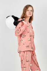 Gisela Printed long pyjamas Snoopy white