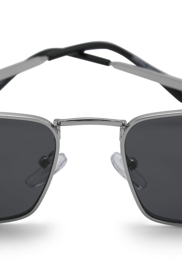 Jack & Jones Silver metal frame sunglasses grey