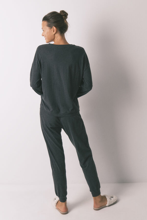 Women'secret Bugs Bunny gray cotton long pyjamas grey