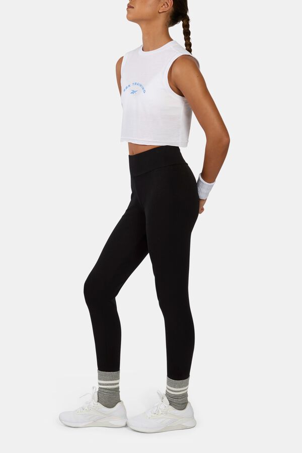 Reebok T-shirt sans manches &agrave; motif graphique blanc