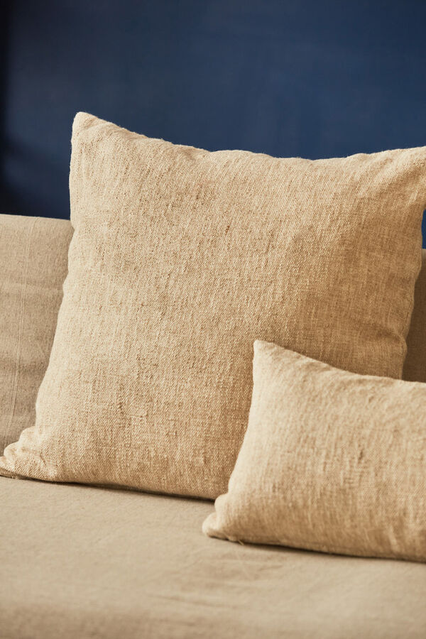 Womensecret Arga cushion cover in beige linen and cotton barna