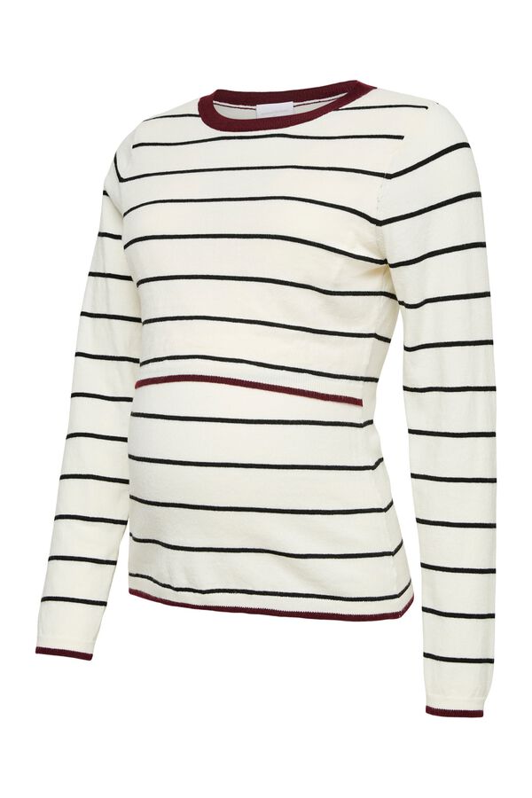 Mamalicious Maternity and breastfeeding sailor jumper brown