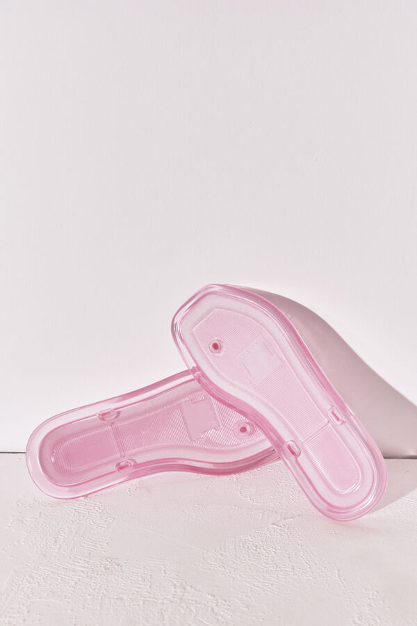 Women'secret Tongs &agrave; entre-doigts effet translucide rose rose