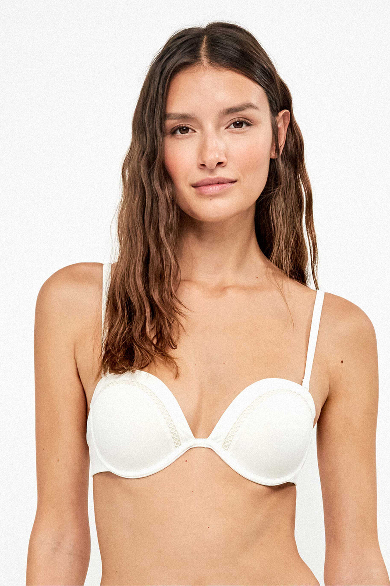 Gisela Tief ausgeschnittenes Bandeau-Bikinitop