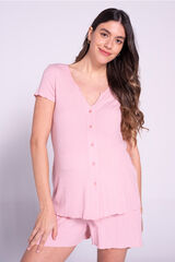 Ohma! Conjunto de ropa para estar por casa de canal&eacute;&nbsp;premam&aacute; rosa