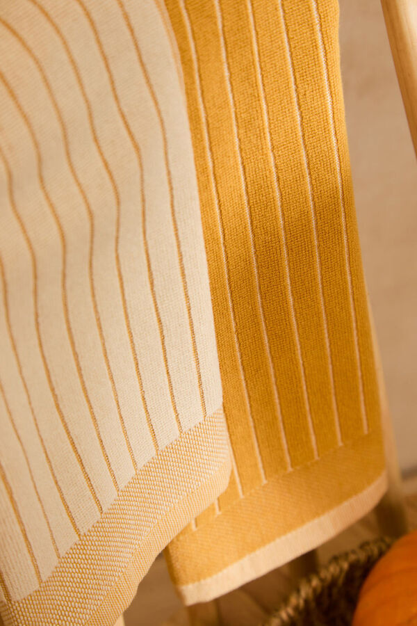 Calma House Mustard terry cloth set of 2 kitchen towels Lisboa 50x50 printed