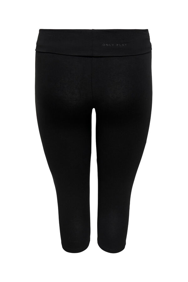 Womensecret Plus size stretch capri leggings fekete