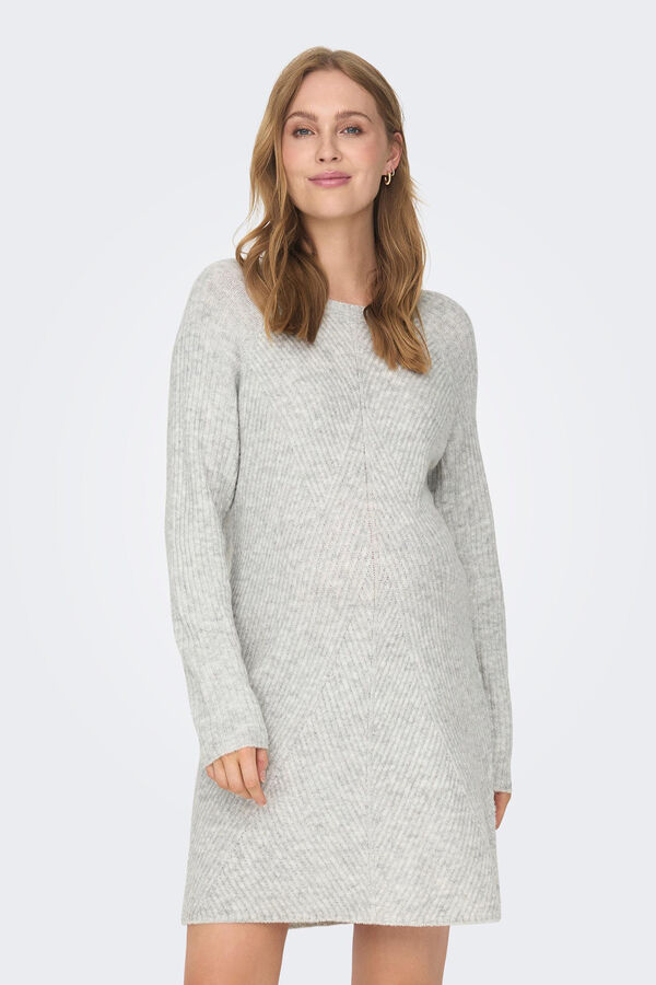 Womensecret Short jersey-knit maternity dress gris