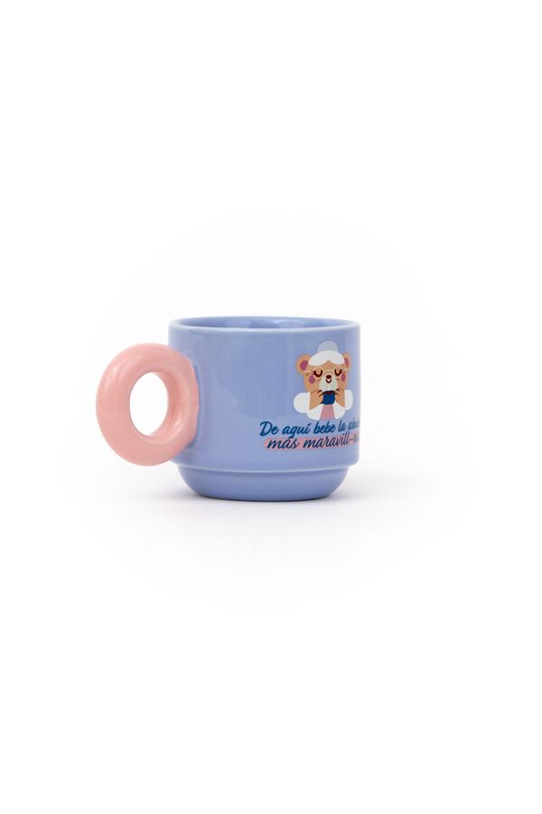 Mr. Wonderful Stackable mug - This is where the most wonderful grandma drinks from printed