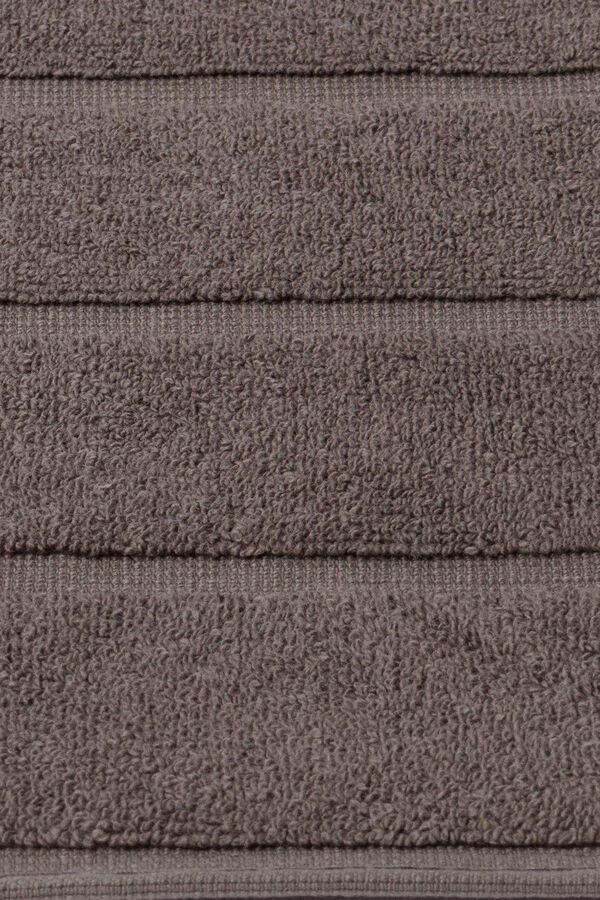 Womensecret Tapete banho friso algodão egípcio 50 x 70 cm. cinzento