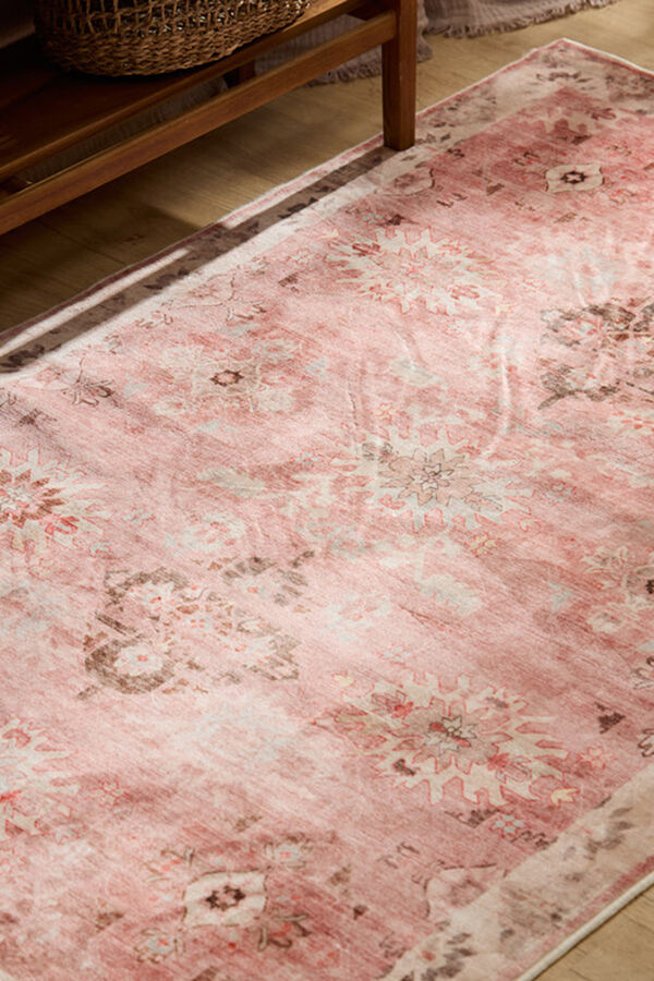 Calma House Alfombra de pelo suave Ares rosa