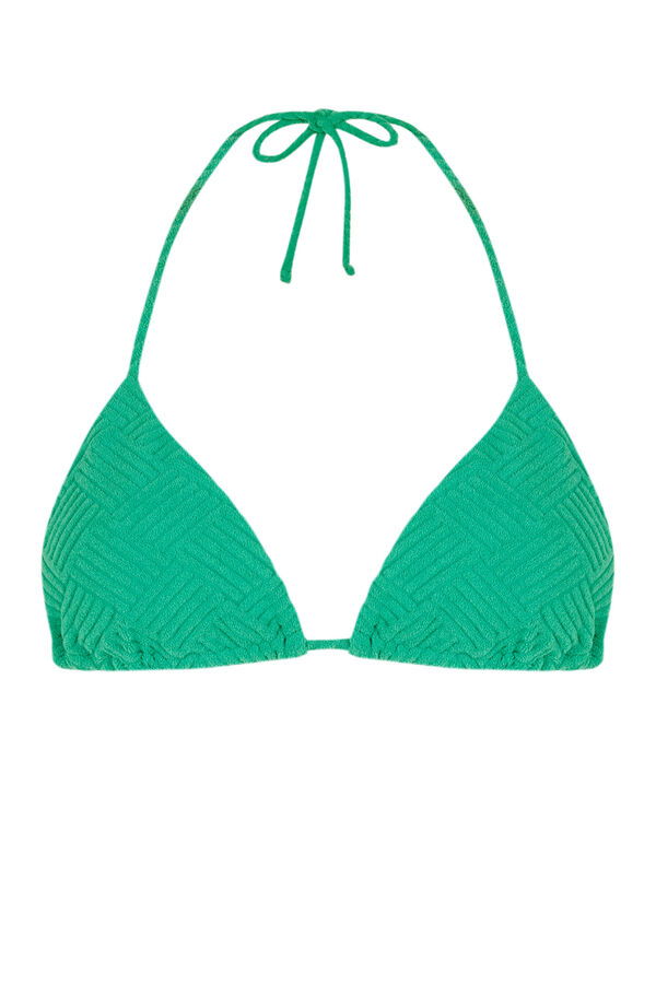 Womensecret UltraGreen triangle bikini top green