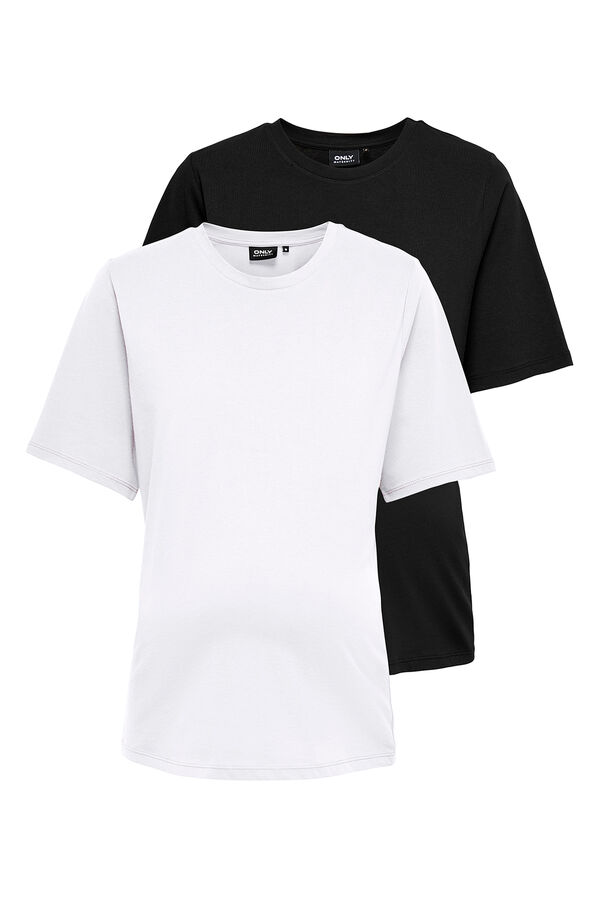 Only Maternity Pack de 2 camisetas maternity negro
