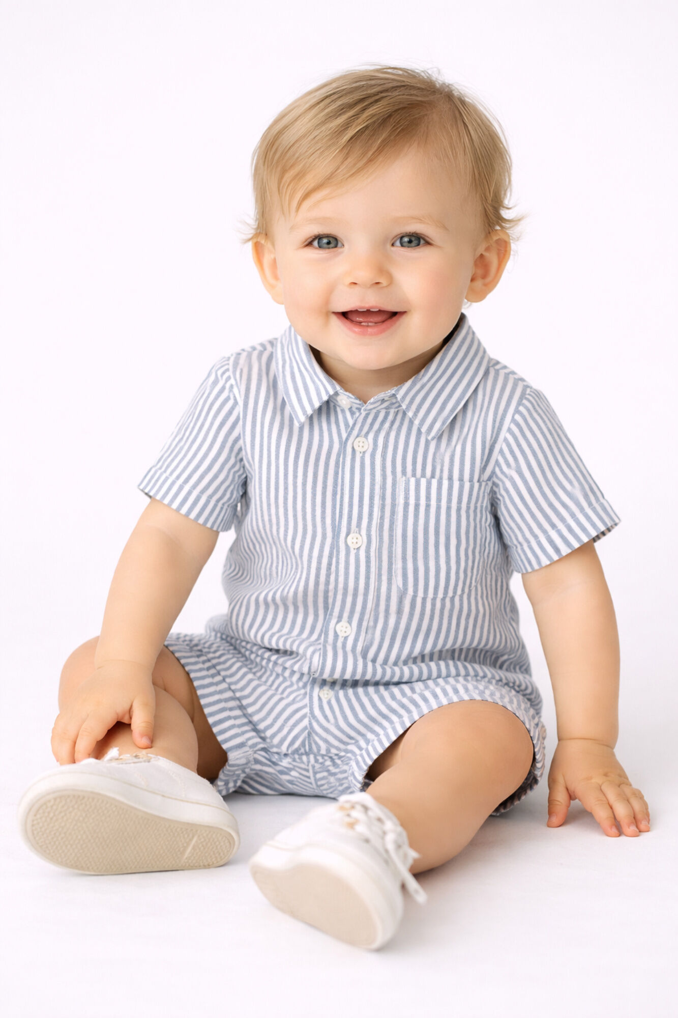 Name it Babystreifen-Jumpsuit mit Kn&ouml;pfen